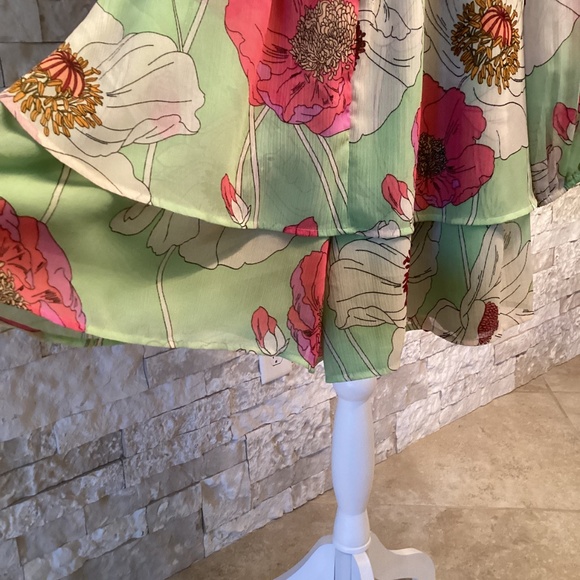 Express Floral Long Sleeve Faux Wrap Romper - Picture 5 of 8